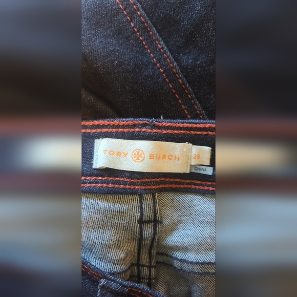 Tory Burch High Rise Straight Jeans - Picture 3 of 5